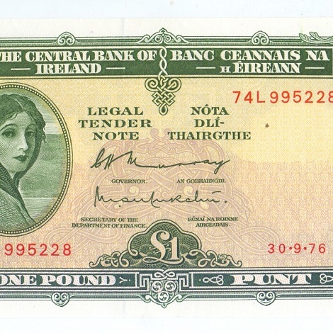 1  фунт, 1976 год UNC