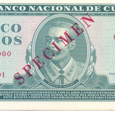 10 песо, 1970 год UNC - образец