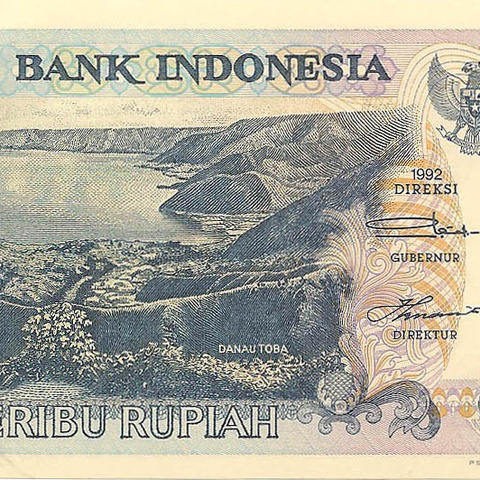 1000 рупий, 1992 год