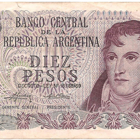 10 песо, 1974-1976 гг.