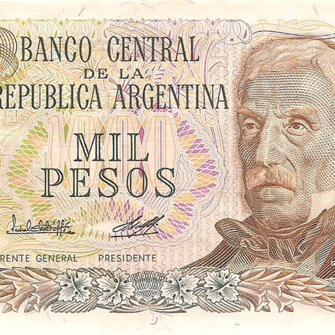 Аргентина, 1000 песо, 1976-1983 гг. (обмен)