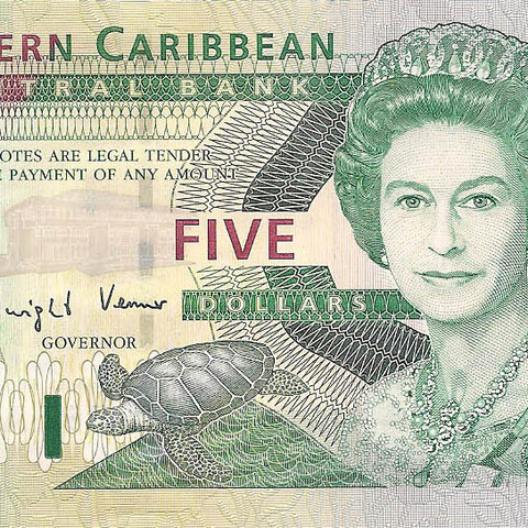 5 долларов, 2003 год - Ангилья UNC