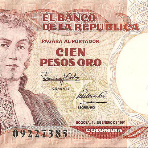100 песо, 1991 год