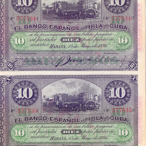 10 песо 1896 год - Куба