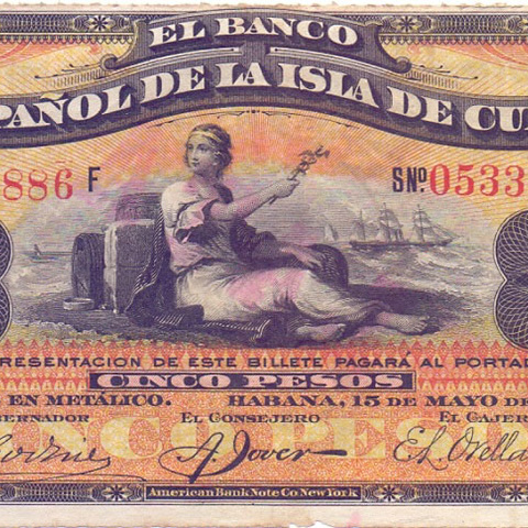5 песо 1896 год - Куба