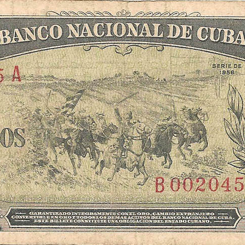 5 песо, 1958 год