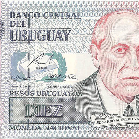 10 уругвайских песо, 1998 год