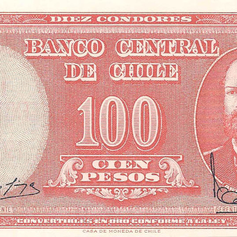100 песо 1958 г./10 сентимов, 1960-1961 гг.