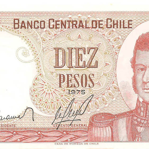 10 песо, 1975 год