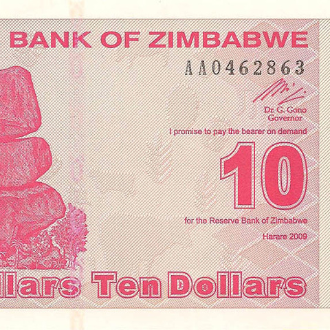 10 долларов, 2009 год