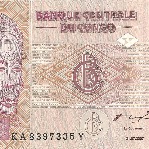 Конго, 50 франков, 2007 год (цена от 10 штук)