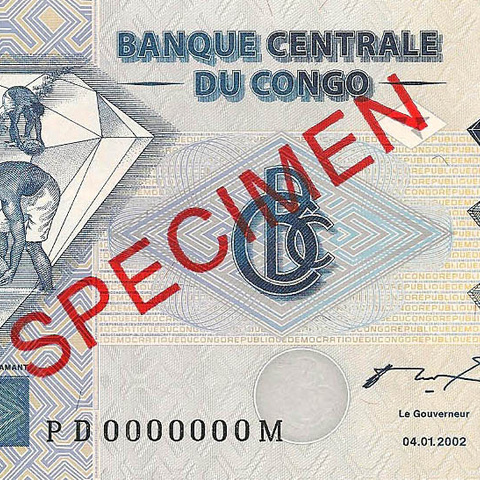500 франков, 2002 год. ОБРАЗЕЦ