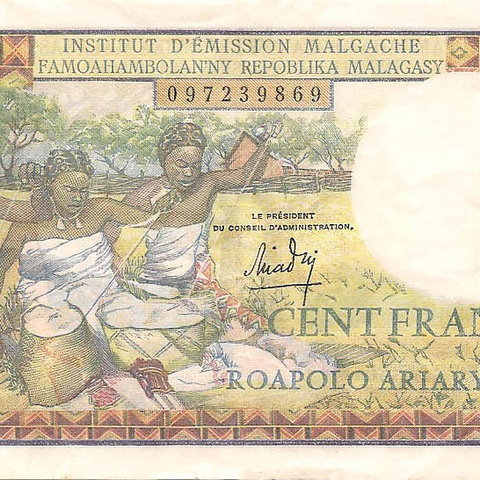 100 франков, 1966 год