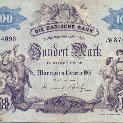 100 марок, 1907 год