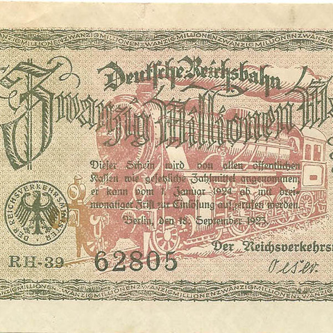 20 миллионов марок, 1923 год