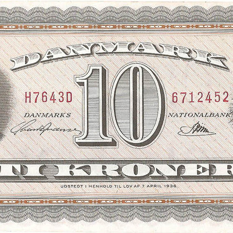 10 крон, 1936 год