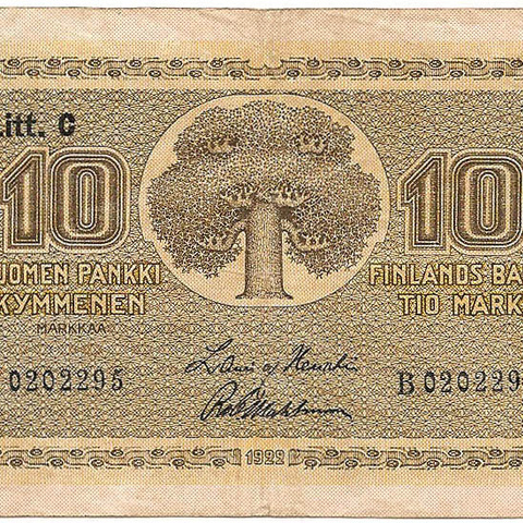 10 марок, 1922 год (Litt.C)