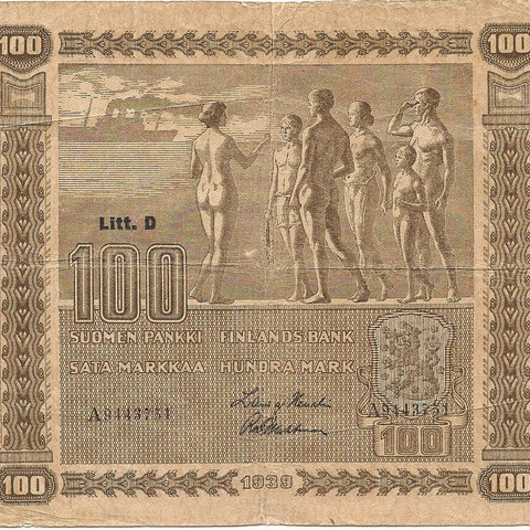 100 марок, 1939 год (Litt.D)