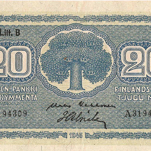20 марок, 1945 год (Litt.B)