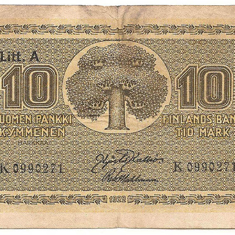 10 марок, 1992 год (Litt. A)