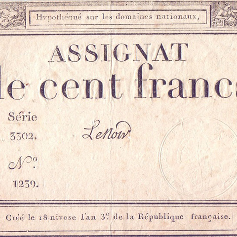 100 франков, 1795 год