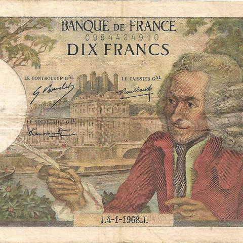 10 франков, 1968 год