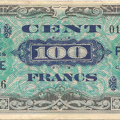 100 франков, 1944 год, серия 6