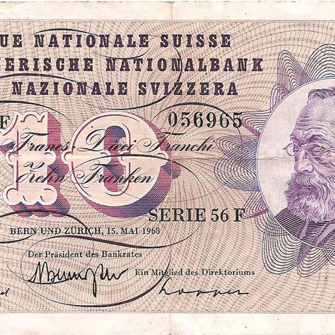 10 франков, 1968 год