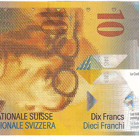 10 франков, 2013 год UNC