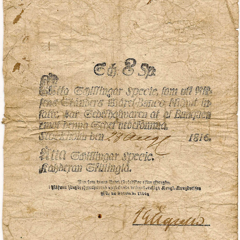 8 шиллингов, 1816 год