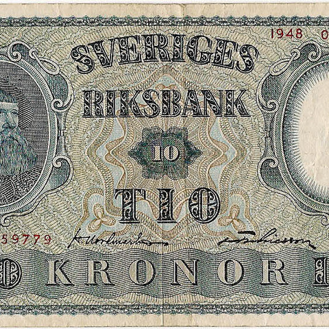 10 крон, 1948 год