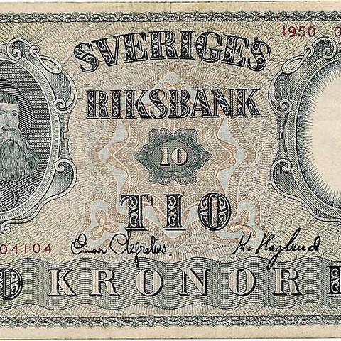 10 крон, 1950 год