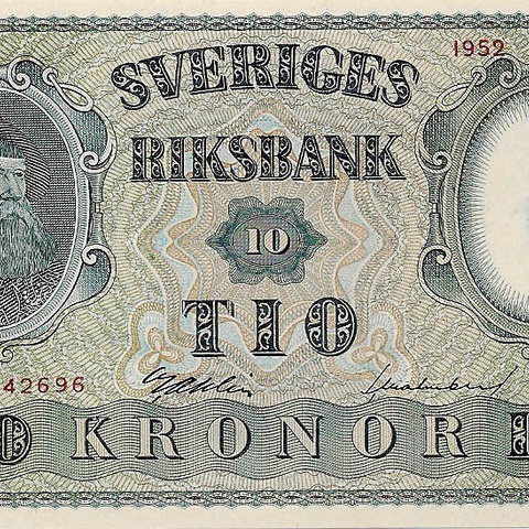 10 крон, 1952 год