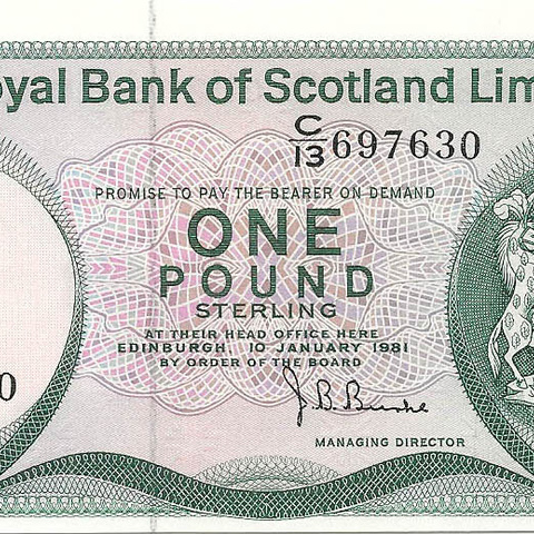 1 фунт, 1981 год