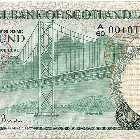 1 фунт, 1970 год (№ A/60 001011)