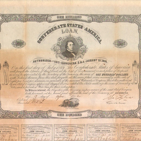 Заем Конфедерации 1862 год - США