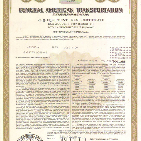 Заём Американской транспортной корпорации, 1984 год - США
