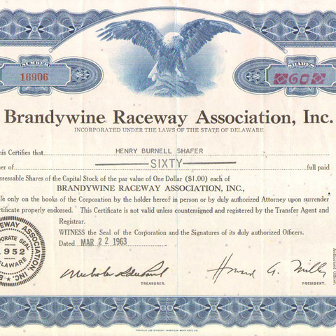 Акция Брендивайнской гоночной ассоциации, 1963 год - США