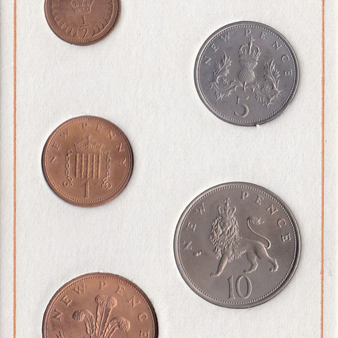 Великобритания - набор монет 1968-1971