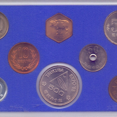 Япония - набор разменных монет 1985 год