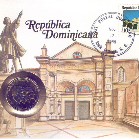 Доминиканская Республика - 1/2 песо, 1986 год