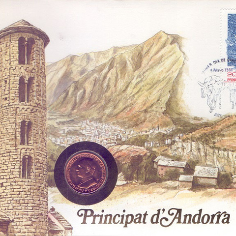 Княжество Андорра - 25 сантимов, 1986 год
