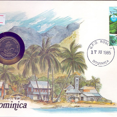 Доминика - 25 центов, 1981 год