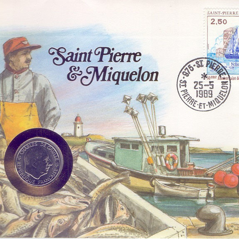 Сен-Пьер и Микелон - 1 франк, 1988 год