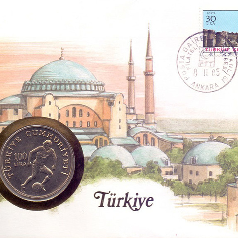 Турция - 100 лир, 1982 год - футбол