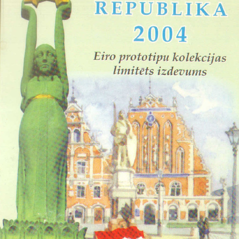 Латвия - Набор Евро (проба-образец), 2004 год
