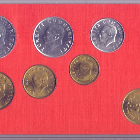 Турция - Набор разменных монет, 1989 год
