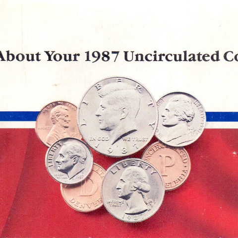 США,набор из 5 монет 1987 год - Денвер
