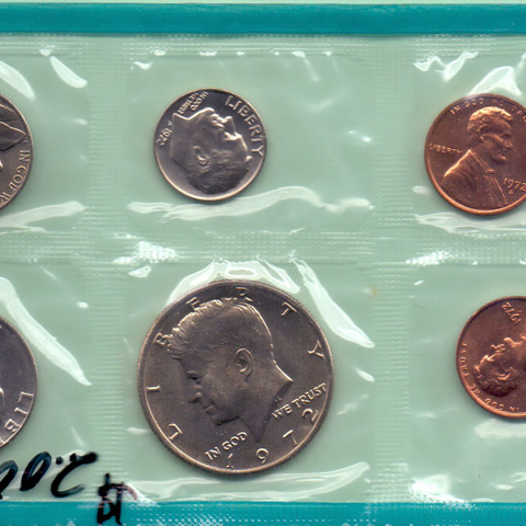 США, набор из 6 монет, 1972 год