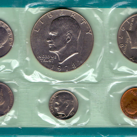 США, набор из 6 монет, 1978 год